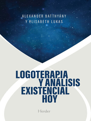 cover image of Logoterapia y análisis existencial hoy